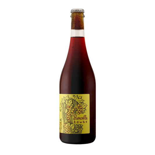 Bottle of Sancerre Rouge wine with a yellow label