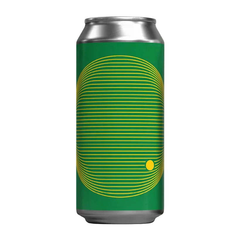 Green can with yellow design