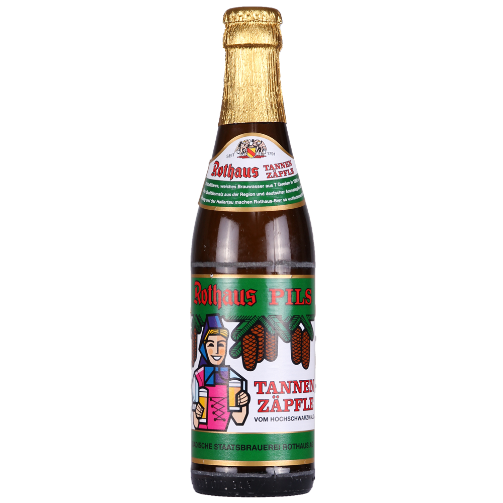 Bottle of Rolfhaus Pils with a colorful label