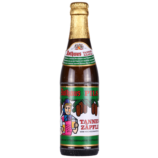 Bottle of Rolfhaus Pils with a colorful label
